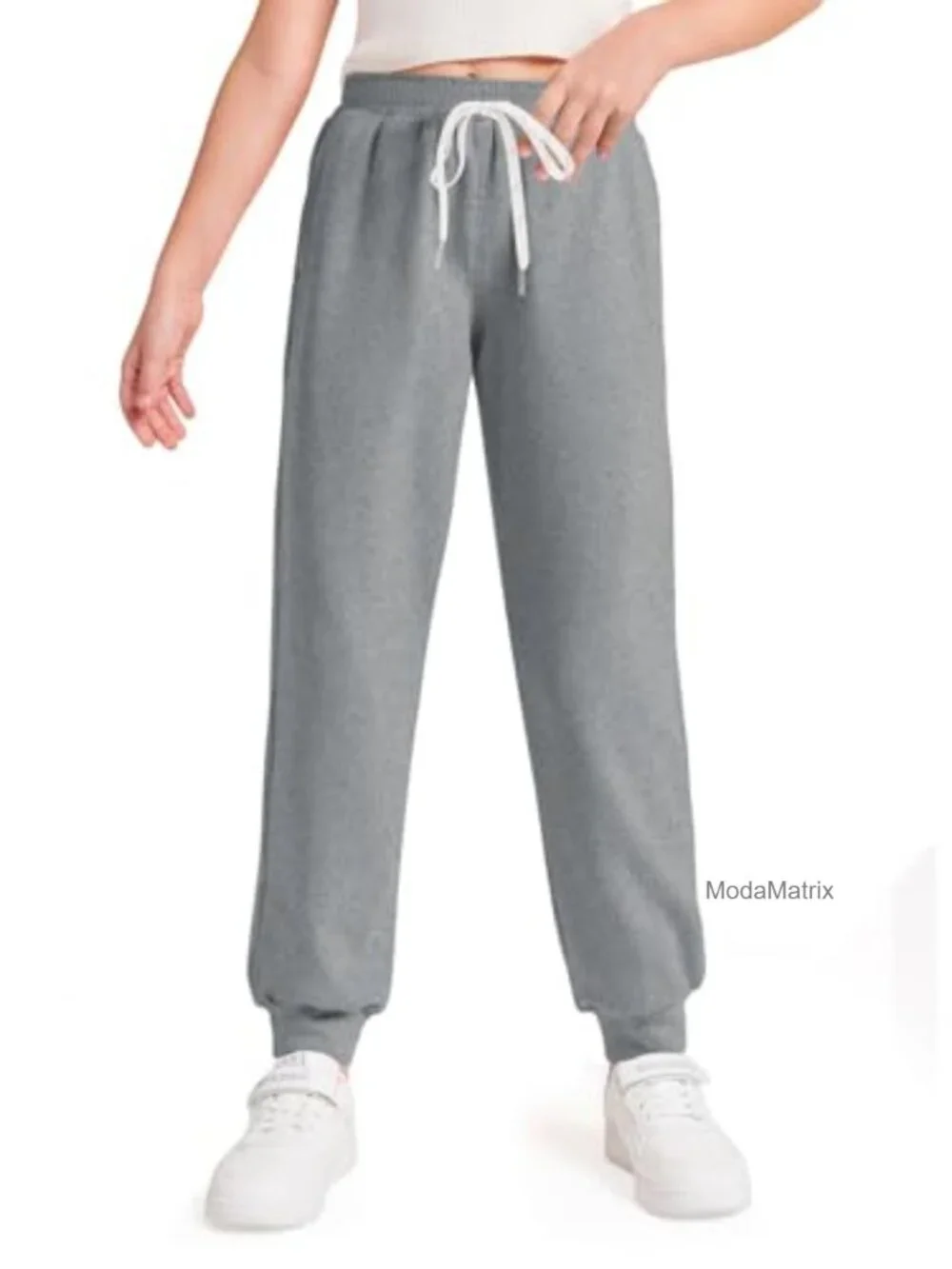 Girls High Waist Jogger Sweatpants Athletic Lounge Pants Soft Stretch